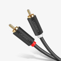 Ugreen AV104 30747 audio cable 2RCA (male) / 2RCA (male) 1m - gray