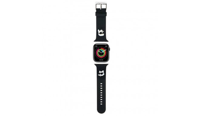 Karl Lagerfeld 3D Rubber Karl&Choupette Heads strap for Apple Watch 42/44/45/49mm - black