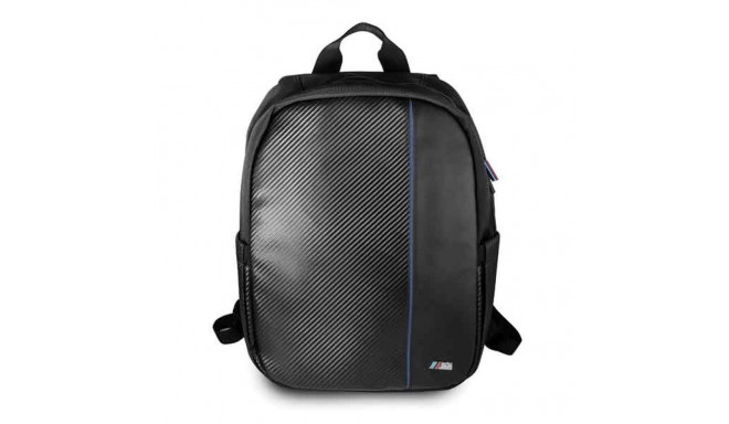 BMW Carbon Navy Stripe backpack for a 16" laptop - black