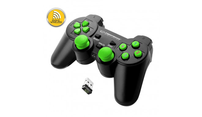 EGG108G Gamepad bezprzewodowy PC/PS3 USB Gladiator czarno-zielony