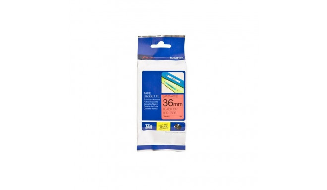 Lamineeritud Lint Sildimasinatele Brother Cinta laminada 36mm Must/Punane