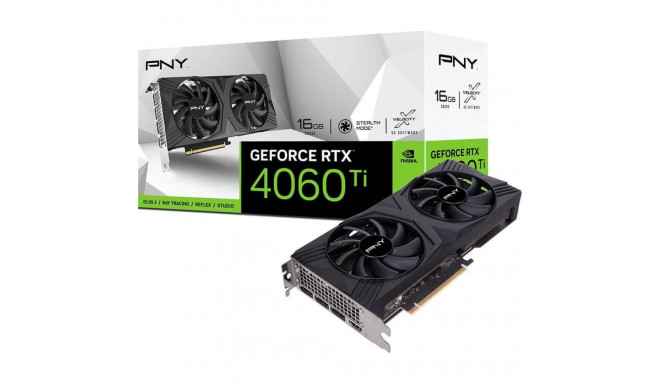 PNY GeForce RTX 4060 Ti Verto Dual Fan 16GB GDDR6 graphics card (VCG4060T16DFXPB1)