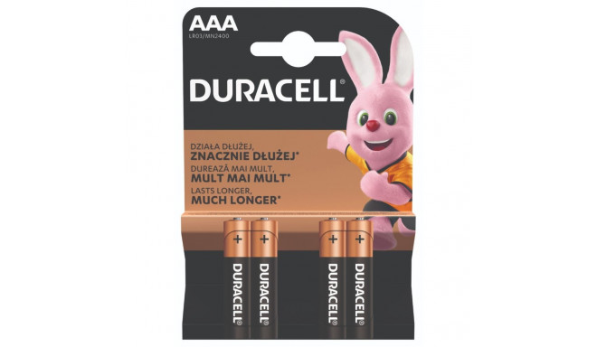 Patareid Duracell MN2400/4 Basic AAA LR03 1,5V Alkaline, 1 pakk (pakis 4tk)