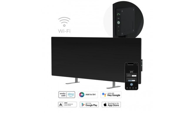 AENO Premium Eco Smart Heater, 700W, Led display Plug type: Europe (E/F type), BLACK