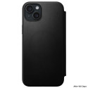 Nomad Modern Leather Folio case for iPhone 15 Plus 6,7" black