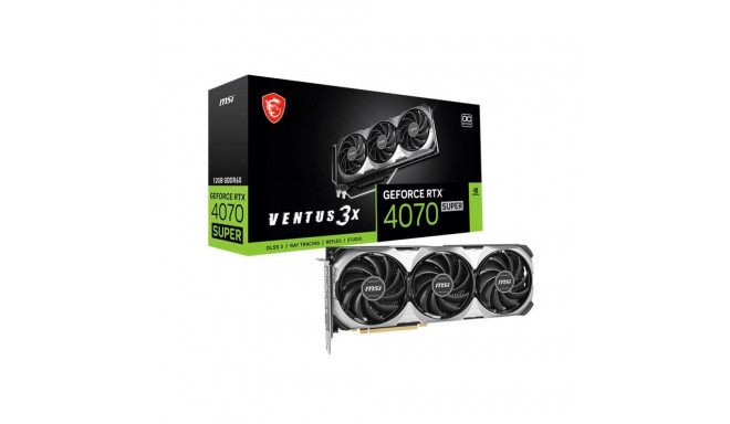 Graphics Card|MSI|NVIDIA GeForce RTX 4070 SUPER|12 GB|GDDR6X|192 bit|PCIE 4.0 16x|Triple slot Fansin