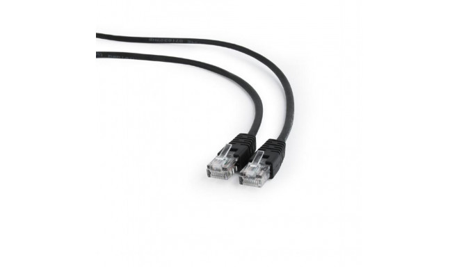 PATCH CABLE CAT5E UTP 0.25M/BLACK PP12-0.25M/BK GEMBIRD