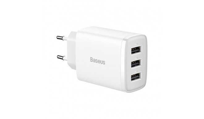 Baseus Compact Wall Charger 3 x USB / 17W