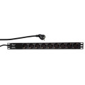 LogiLink PDU9C03 surge protector Black 9 AC outlet(s) 230 V 2 m