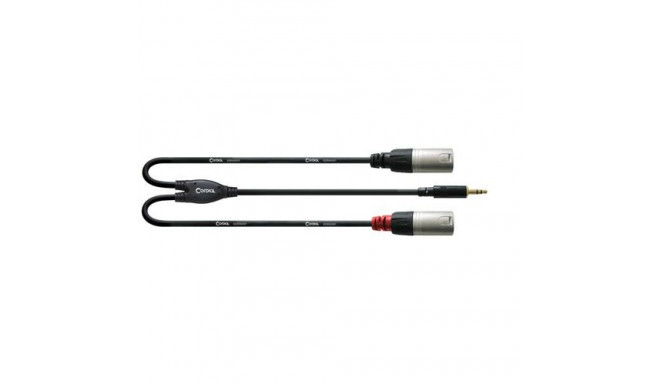 Cordial CFY 3 WMM-LONG audio cable 3 m 3.5mm 2 x XLR (3-pin) Black, Silver