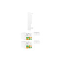 WALL SOCKET 2X RJ45 45X45 + KEYSTONE 2X CAT.6 UTP WHITE LANBERG