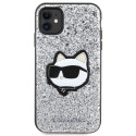 Karl Lagerfeld KLHCN61G2CPS iPhone 11 / Xr 6.1" silver/silver hardcase Glitter Choupette Patch