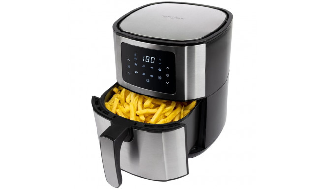 ProfiCook PC-FR 1239 H Single 5.5 L Stand-alone Hot air fryer Black  Stainless steel