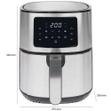 ProfiCook PC-FR 1239 H Single 5.5 L Stand-alone Hot air fryer Black  Stainless steel