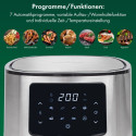 ProfiCook PC-FR 1239 H Single 5.5 L Stand-alone Hot air fryer Black  Stainless steel