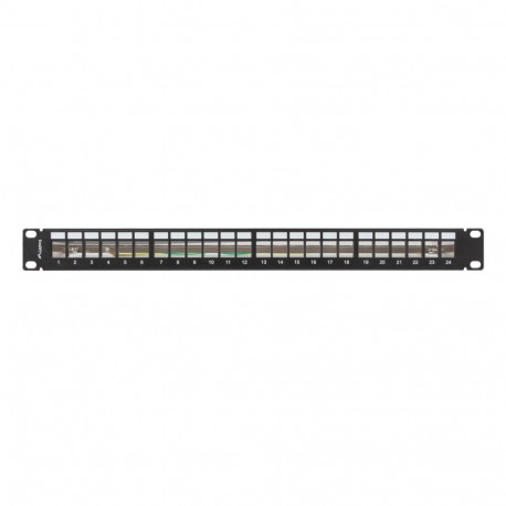 PATCH PANEL BLANK 24 PORT 1U 19" FTP FOR KEYSTONE MODULES BLACK LANBERG