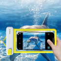 Baseus DeepDive case waterproof IPX8 with 4 layers of seal - white and yellow