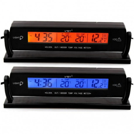 AG97B Termometr zegar woltomierz 3w1