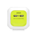 Przedłużacz Kostka 4-krotny(Schuko) z ładowarką 2xUSB 1,4m limonkowy