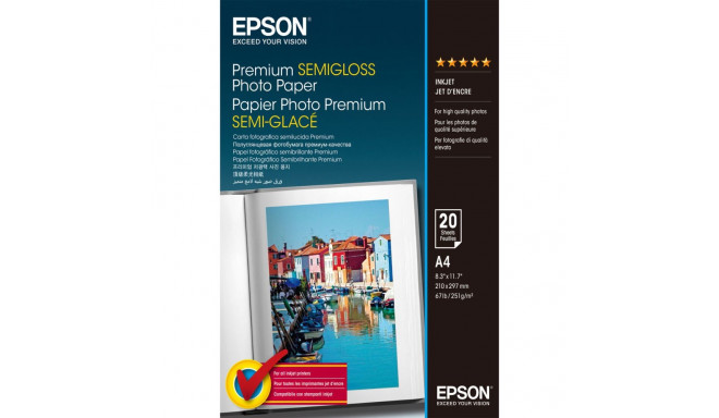 Läikiv Fotopaber Epson C13S041332 A4 20 Lehed 251 g/m² (1 Ühikut)