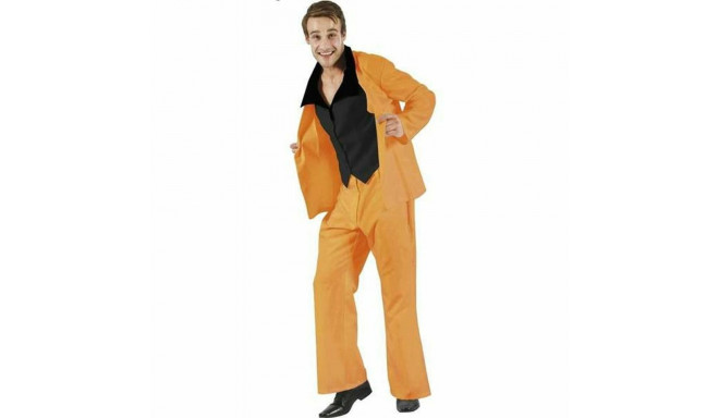 Costume for Adults 70s Orange Disco Music - L