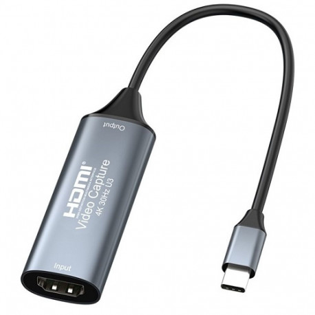 Внешняя карта видеозахвата HDMI 4K/30Hz to USB3.0 Type-C