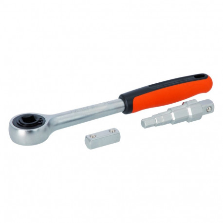 Bahco radiaatori ventiili narrekomplekt – 3 osa, astmelised võtmed 3/8"–1", 1/2" nelikant, kroomitud