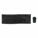 Klaviatuur ja Juhtmevaba Hiir Logitech 920-004513 Must Hispaaniakeelne Qwerty QWERTY