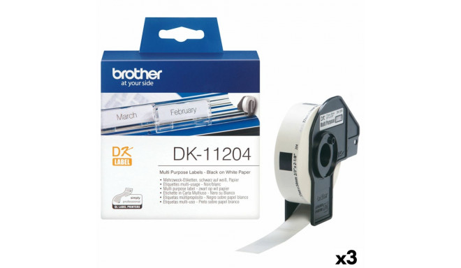 Рулон этикеток Brother DK-11204 17 x 54 mm (3 штук)