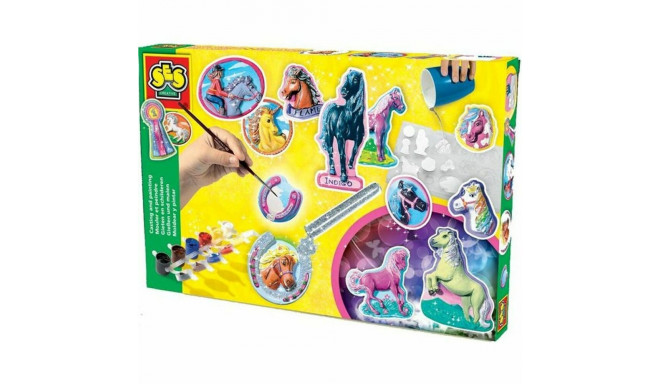 Modelējamās Plastmasas Komplekts SES Creative Molding and painting - Fantasy horses