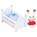 Rotaļu figūras Sylvanian Families Baby Rabbit Chocolate Bed