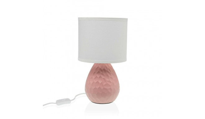 Desk lamp Versa Pink White Ceramic 40 W 15,5 x 27,5 cm