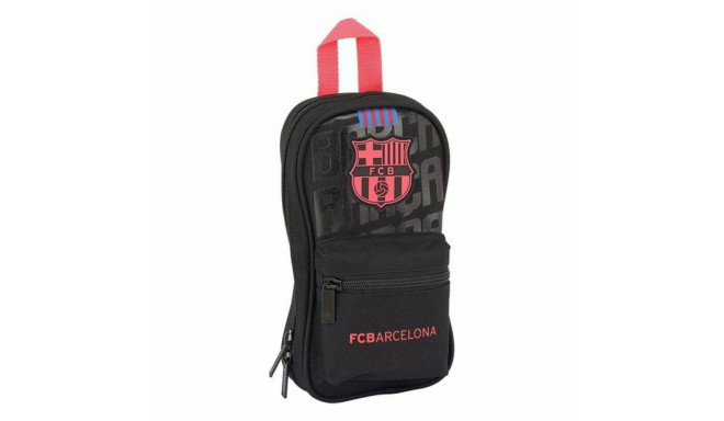 Backpack Pencil Case F.C. Barcelona Black 12 x 23 x 5 cm (33 Pieces)