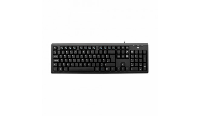 Keyboard V7 KU200UK QWERTY English Black