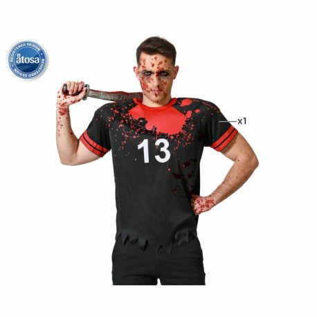 Costume for Adults Black Bloody Rugby (1 Piece) - M/L
