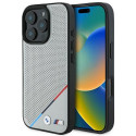 BMW BMHMP16L23PUPDG iPhone 16 Pro 6.3" gray/gray hardcase M Perforated Tricolor Line MagSafe