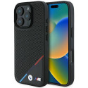 BMW BMHMP16L23PUPDK iPhone 16 Pro 6.3" black/black hardcase M Perforated Tricolor Line MagSafe