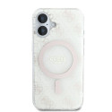 Guess GUHMP16MH4DTEH iPhone 16 Plus 6.7" white/white hardcase IML 4G Background MagSafe