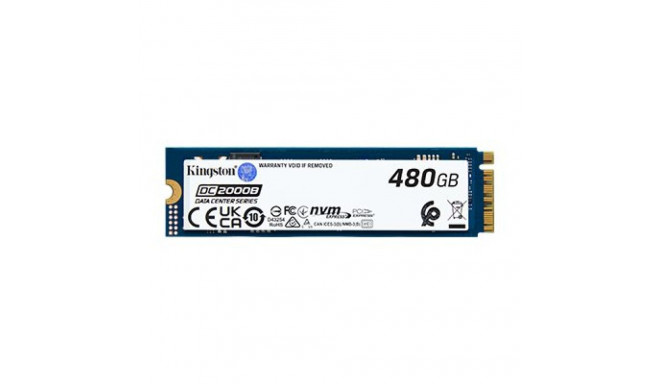Kingston SSD DC2000B 480 GB M.2 2280 SSD PCIe NVMe Gen 4.0 (x4) lugemiskiirus 7000 MB/s kirjutamiski