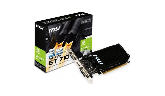 MSI GeForce GT 710 madala profiiliga 2GB DDR3 graafikakaart