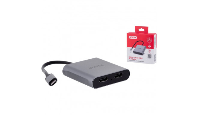Unitek USB-C–2x HDMI 4K MST adapter
