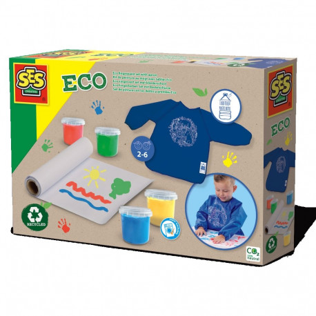 SES ECO sõrmevärvide komplekt põllega