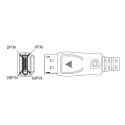 PremiumCord DisplayPort 1.4 connection cable M/M, gold-plated connectors 0,5m