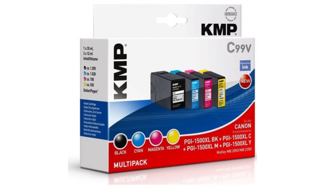 KMP C99V Multipack BK/C/M/Y compatible w.  Canon PGI-1500 XL