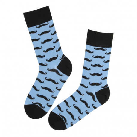 SOKISAHTEL VUNTS sinised vuntsimustriga puuvillased sokid 446