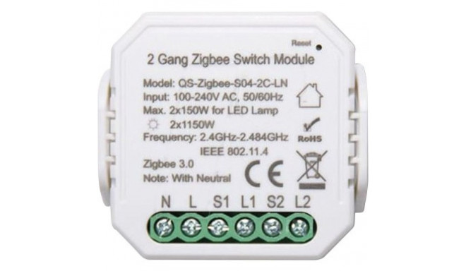 "Akuvox Akubela 2 Gang ZigBee Switch Module"