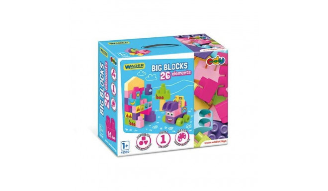 Big Blocks 26 pcs. pink