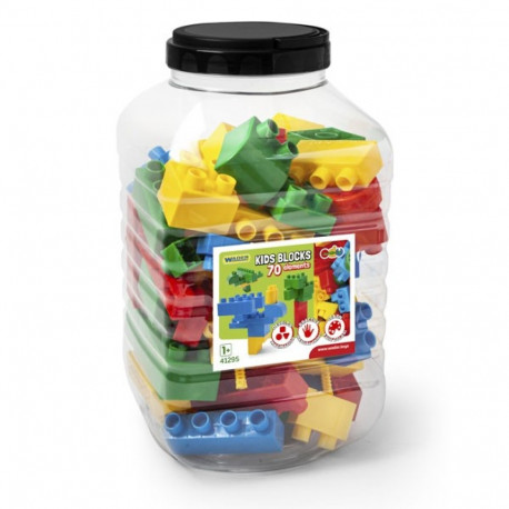 Kids Blocks in a container 70 pieces