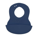 Babyono soft baby bib with adjustable lock dark blue 835