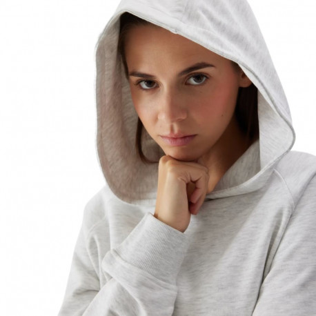 Bluza damska 4F F0955 chłodny jasny szary melanż 4FWSS24TSWSF0955 27M 2XL